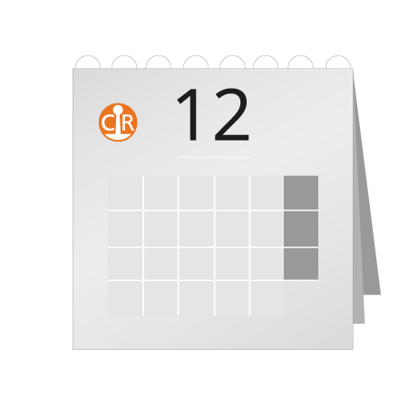 12 Blatt Wandkalender mit Deckblatt