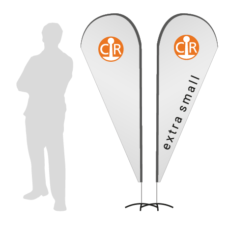 Beachflag Drop | Extra Small (189 cm) | beidseitig bedruckt